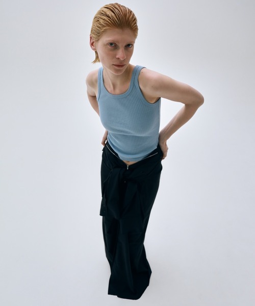 CREDONA（クレドナ）の「OXFORD SHIRT DRESS/オックスフォードシャツドレス（ワンピース・レディース・ホワイト/ブラック・FREE）」の15枚目の写真