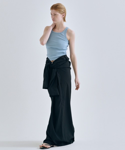 CREDONA（クレドナ）の「OXFORD SHIRT DRESS/オックスフォードシャツドレス（ワンピース・レディース・ホワイト/ブラック・FREE）」の3枚目の写真