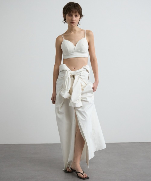 CREDONA（クレドナ）の「OXFORD SHIRT DRESS/オックスフォードシャツドレス（ワンピース・レディース・ホワイト/ブラック・FREE）」の21枚目の写真