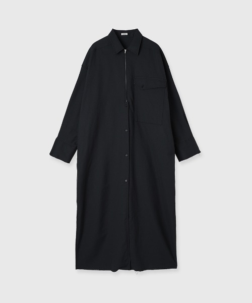 CREDONA（クレドナ）の「OXFORD SHIRT DRESS/オックスフォードシャツドレス（ワンピース・レディース・ホワイト/ブラック・FREE）」の9枚目の写真