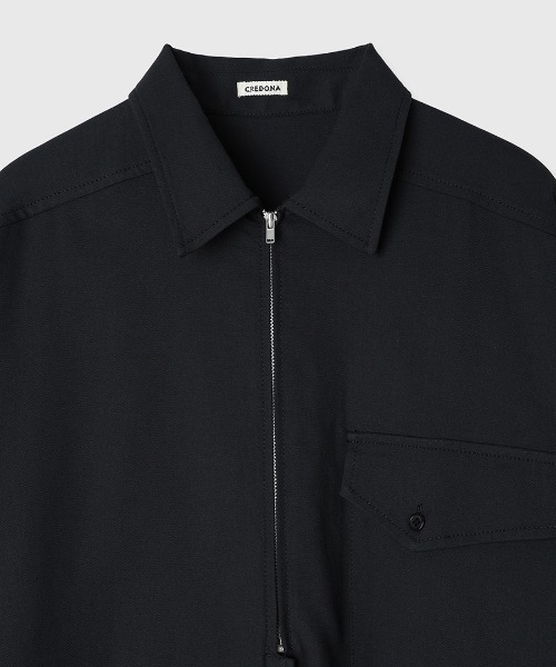 CREDONA（クレドナ）の「OXFORD SHIRT DRESS/オックスフォードシャツドレス（ワンピース・レディース・ホワイト/ブラック・FREE）」の11枚目の写真