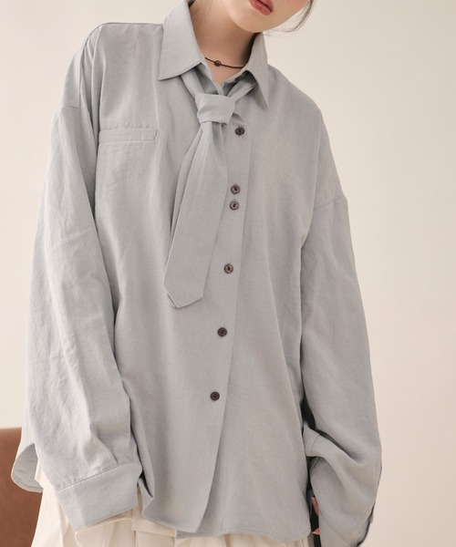 nuance button tie shirt / ニュアンスボタンタイシャツ（シャツ