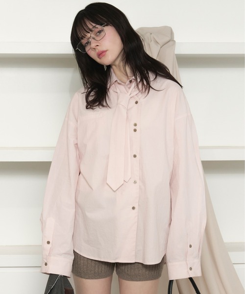 nuance button tie shirt / ニュアンスボタンタイシャツ（シャツ