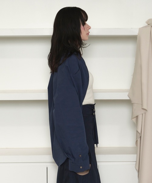 nuancebuttontieshirt/ニュアンスボタンタイシャツ