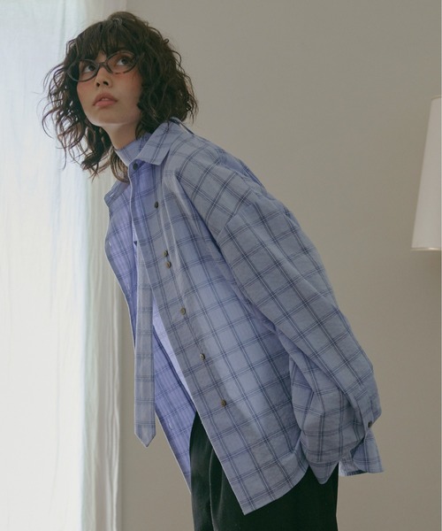 loin nuit ブラウス シャツ nuance button tie shirt