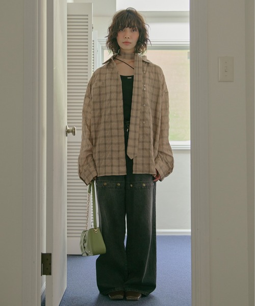 nuance button tie shirt / ニュアンスボタンタイシャツ（シャツ