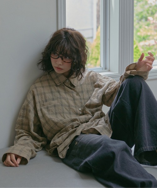 loin nuit ブラウス シャツ nuance button tie shirt