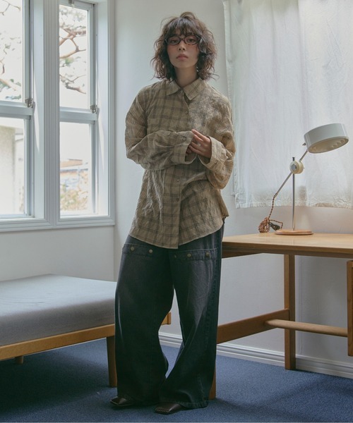nuance button tie shirt / ニュアンスボタンタイシャツ（シャツ