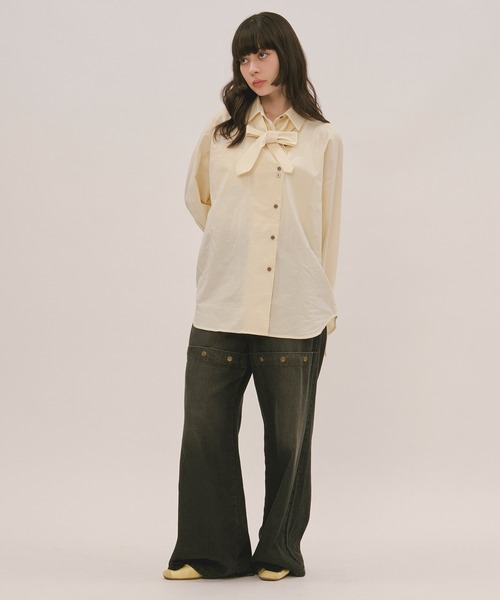 nuance button tie shirt / ニュアンスボタンタイシャツ nuance button tie shirt / ニュアンスボタンタイシャツ（シャツ