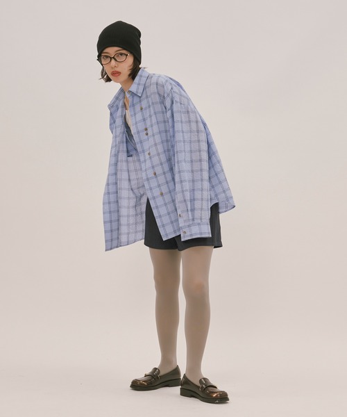 loin nuit ニュアンスボタンタイシャツ loin nuit ブラウス シャツ nuance button tie shirt