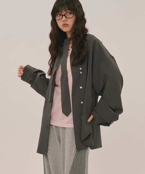 nuance button tie shirt / ニュアンスボタンタイシャツ（シャツ