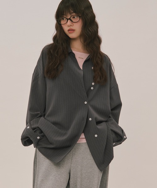 nuance button tie shirt / ニュアンスボタンタイシャツ（シャツ