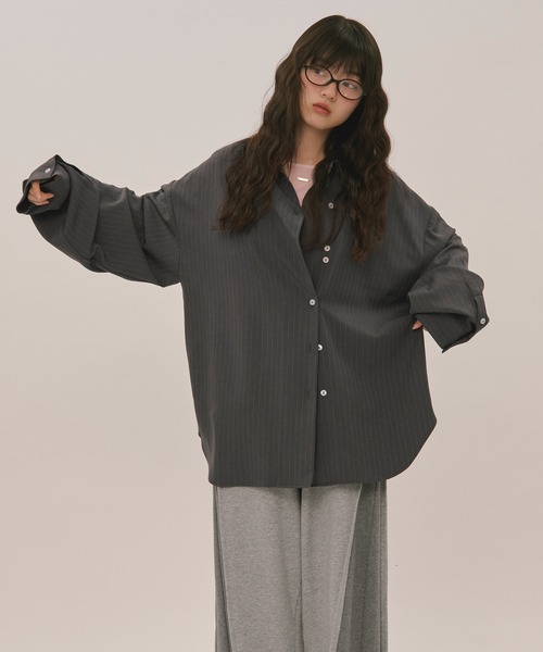 nuance button tie shirt / ニュアンスボタンタイシャツ（シャツ
