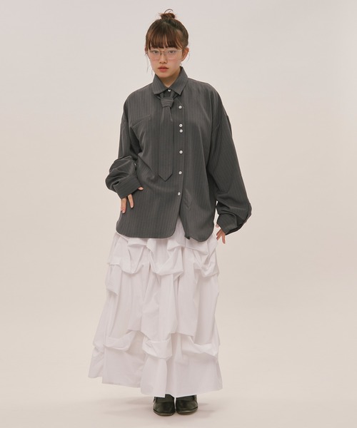 nuance button tie shirt / ニュアンスボタンタイシャツ（シャツ