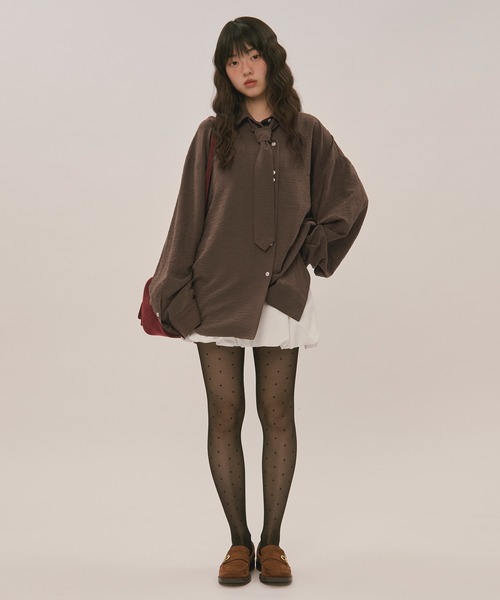 nuance button tie shirt / ニュアンスボタンタイシャツ（シャツ