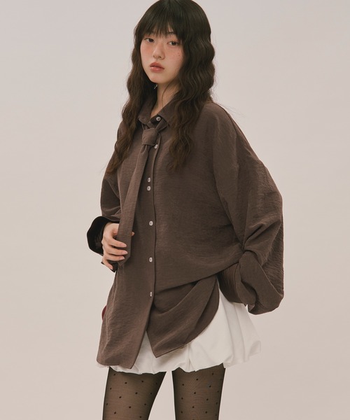 nuance button tie shirt / ニュアンスボタンタイシャツ（シャツ