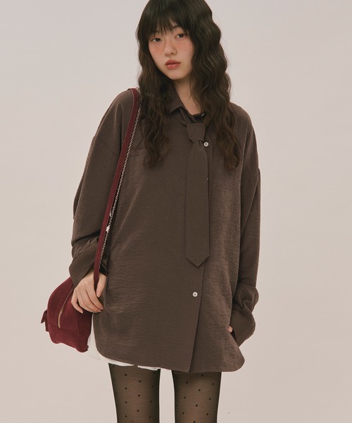 nuance button tie shirt / ニュアンスボタンタイシャツ（シャツ