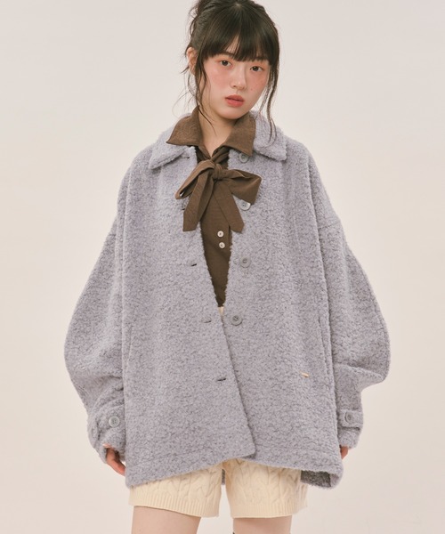 loin nuit（ロワンニュイ）の「nuance button tie shirt / ニュアンスボタンタイシャツ（シャツ/ブラウス・レディース・ライトピンク/ネイビー/ブラウン/ブルー/アイボリー/ダークブラウン/グレー・FREE）」の19枚目の写真