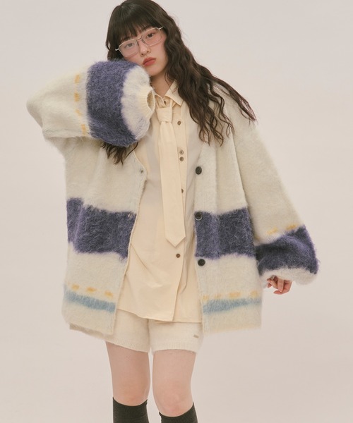 loin nuit（ロワンニュイ）の「nuance button tie shirt / ニュアンスボタンタイシャツ（シャツ/ブラウス・レディース・ライトピンク/ネイビー/ブラウン/ブルー/アイボリー/ダークブラウン/グレー・FREE）」の9枚目の写真