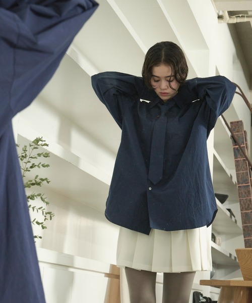 loin nuit ブラウス シャツ nuance button tie shirt