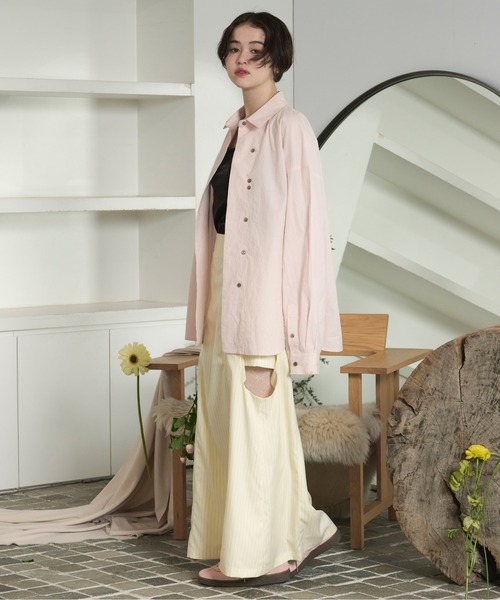 nuance button tie shirt / ニュアンスボタンタイシャツ（シャツ