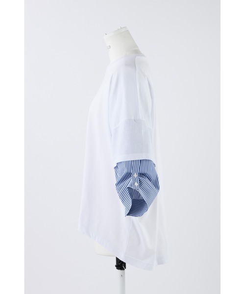 ENFOLD - ENFOLD エンフォルド クラシック天竺カッティングTシャツ 300EA280-2160 グレー ホワイト 38 ENFOLD エンフォルド クラシック天竺カッティングTシャツ