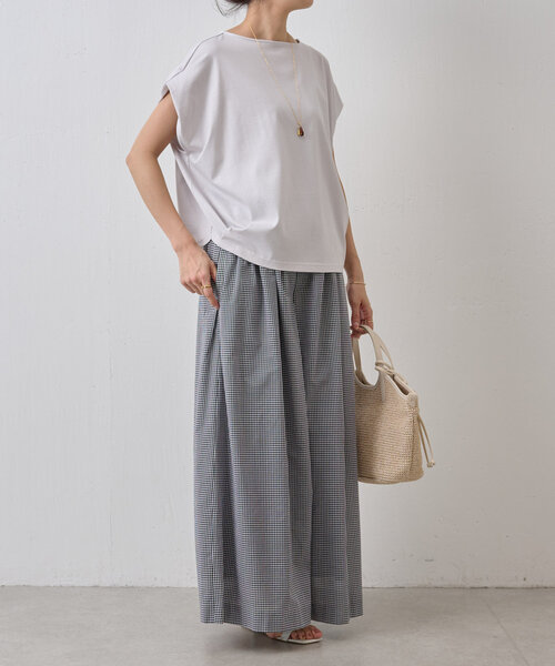 BEARDSLEY（ビアズリー）の「マルタックTee（Tシャツ/カットソー・レディース・ライトグレー/ホワイト・FREE）」の13枚目の写真