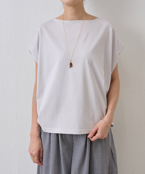 BEARDSLEY（ビアズリー）の「マルタックTee（Tシャツ/カットソー・レディース・ライトグレー/ホワイト・FREE）」の18枚目の写真