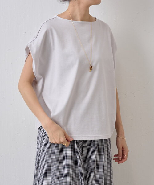 BEARDSLEY（ビアズリー）の「マルタックTee（Tシャツ/カットソー・レディース・ライトグレー/ホワイト・FREE）」の21枚目の写真