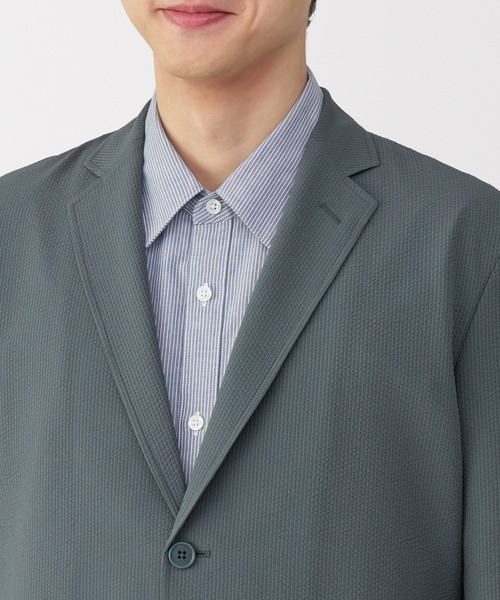 紳士 風を通す ストレッチサッカージャケット（その他アウター）｜無印