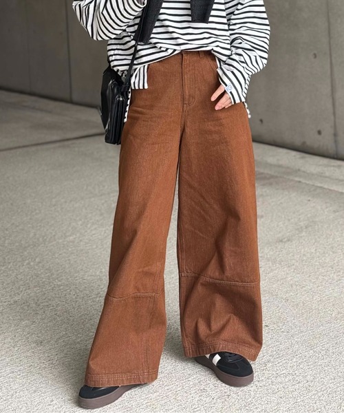 1chaku.（イッチャク）の「切替ヘムバギーデニムパンツ（デニムパンツ・レディース・グレー/ブルー/ブラウン・マルチサイズ）」の10枚目の写真