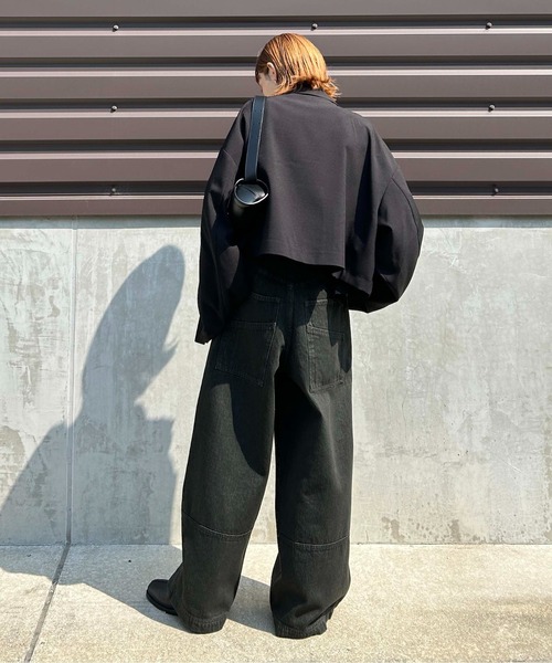 1chaku.（イッチャク）の「切替ヘムバギーデニムパンツ（デニムパンツ・レディース・グレー/ブルー/ブラウン・マルチサイズ）」の7枚目の写真