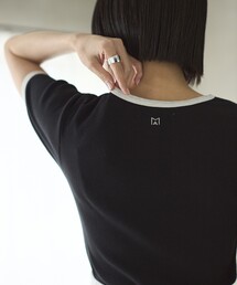 Firsthand | MA Firsthand/マ ファーストハンド RIB RINGER TEE / ワンポイント刺繍 リブリンガーTシャツ(Tシャツ/カットソー)