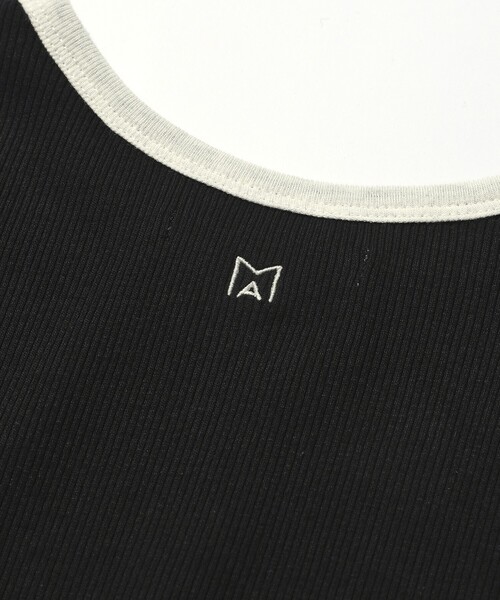 Firsthand(ファーストハンド)の「MA Firsthand/マ ファーストハンド RIB RINGER TEE / ワンポイント刺繍 リブリンガーTシャツ(Tシャツ/カットソー・レディース・オフホワイト/ブラウン/ブラック・FREE)」の21枚目の写真