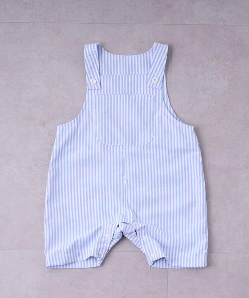 CIAOPANIC TYPY（チャオパニックティピー）の「【BABY】アソートストライプ柄バックロゴロンパース（ロンパース・キッズ・サックスブルー/イエロー・80）」の6枚目の写真