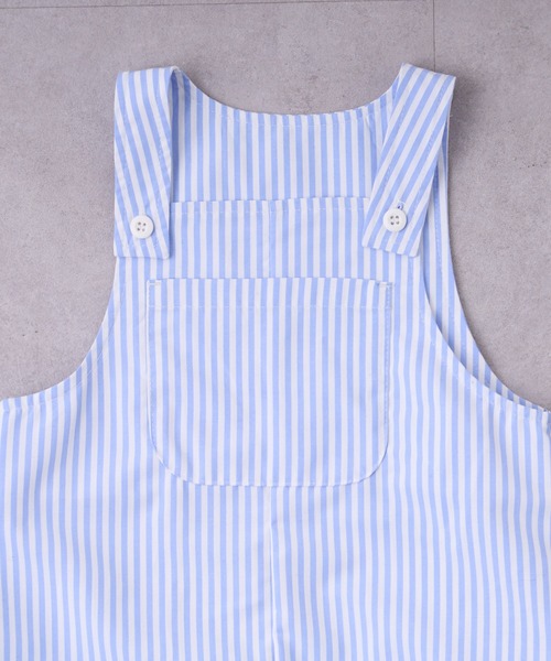 CIAOPANIC TYPY（チャオパニックティピー）の「【BABY】アソートストライプ柄バックロゴロンパース（ロンパース・キッズ・サックスブルー/イエロー・80）」の5枚目の写真