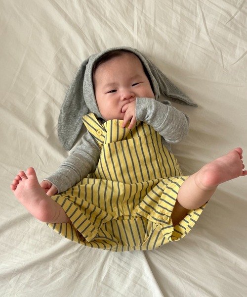 CIAOPANIC TYPY（チャオパニックティピー）の「【BABY】アソートストライプ柄バックロゴロンパース（ロンパース・キッズ・サックスブルー/イエロー・80）」の17枚目の写真