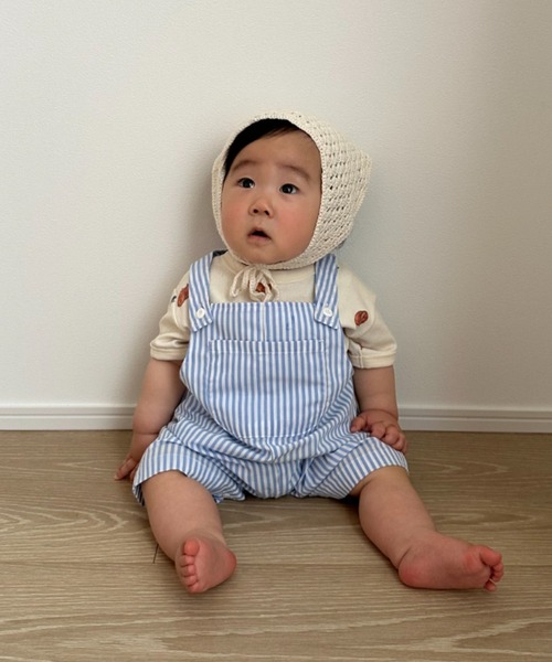 CIAOPANIC TYPY（チャオパニックティピー）の「【BABY】アソートストライプ柄バックロゴロンパース（ロンパース・キッズ・サックスブルー/イエロー・80）」の14枚目の写真