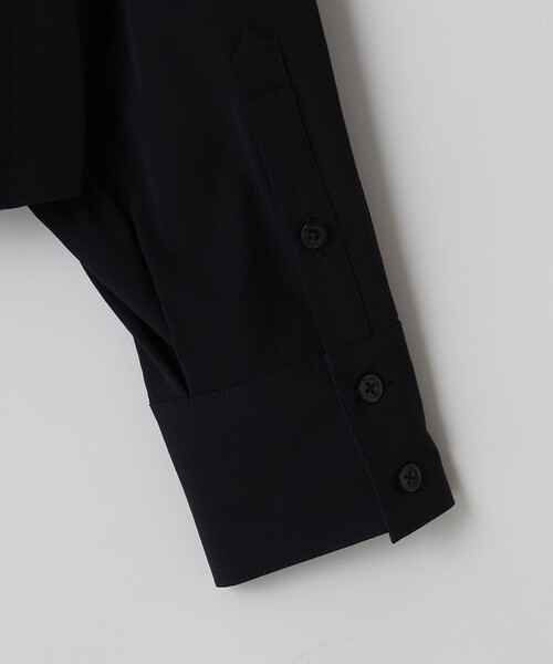 RONEL（ロネル）の「【はっ水//防しわ/ストレッチ/接触冷感】ボーダレス クロップド シャツ（シャツ/ブラウス・レディース・ブラック/ライトグレー・S/M）」の21枚目の写真