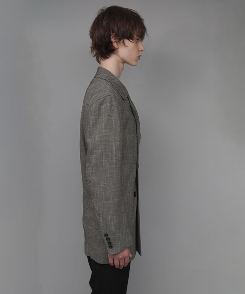 ato(アトウ)の「DOUBLE BREASTED TRIXION JACKET(テーラードジャケット・メンズ・ブラック/ベージュ・44/48/46)」の10枚目の写真