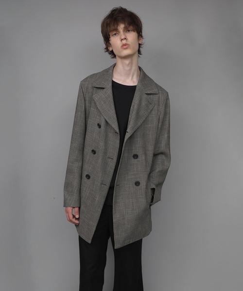 ato(アトウ)の「DOUBLE BREASTED TRIXION JACKET(テーラードジャケット・メンズ・ブラック/ベージュ・44/48/46)」の21枚目の写真