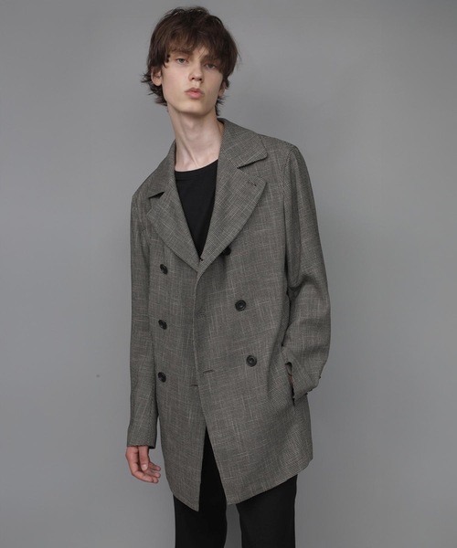 ato(アトウ)の「DOUBLE BREASTED TRIXION JACKET(テーラードジャケット・メンズ・ブラック/ベージュ・44/48/46)」の20枚目の写真