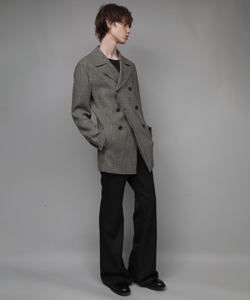 ato(アトウ)の「DOUBLE BREASTED TRIXION JACKET(テーラードジャケット・メンズ・ブラック/ベージュ・44/48/46)」の15枚目の写真