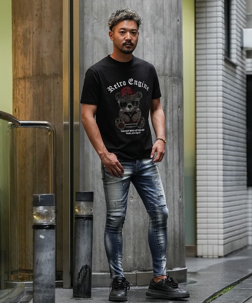 adamsJUGGLER(アダムスジャグラー)の「スパークリングベアーティー(Tシャツ/カットソー・メンズ・ホワイト/ブラック・S/M/L/XL/XXL)」の7枚目の写真
