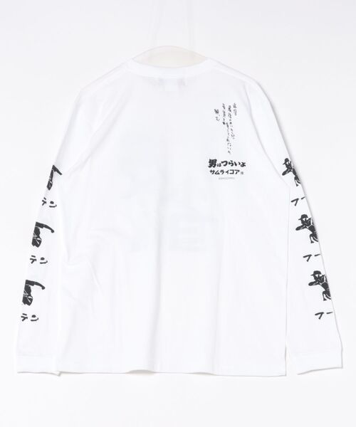 Mag.(マグ)の「【SAMURAI CORE x 男はつらいよ】反省 Long TEE(Tシャツ/カットソー・メンズ・ホワイト/ブラック・MEDIUM/LARGE)」の3枚目の写真