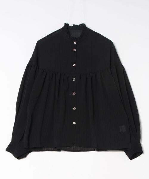 ブラウス シャツ シフォンネップドビーギャザーブラウス レディース セール】シフォンネップドビーギャザーブラウス（シャツ