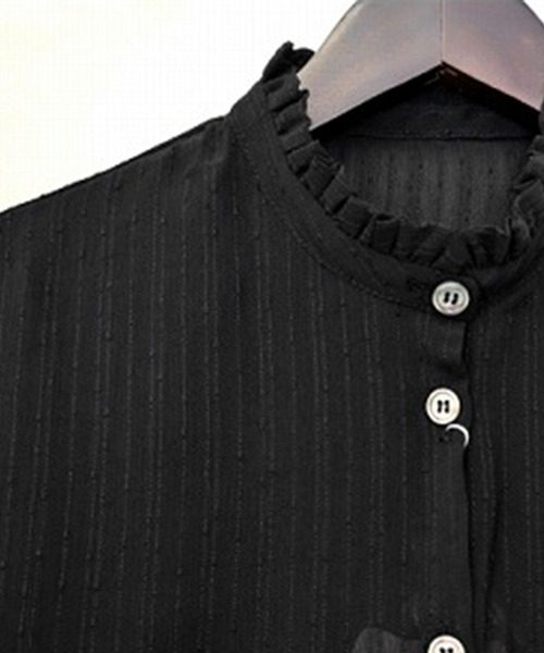 ブラウス シャツ シフォンネップドビーギャザーブラウス レディース セール】シフォンネップドビーギャザーブラウス（シャツ