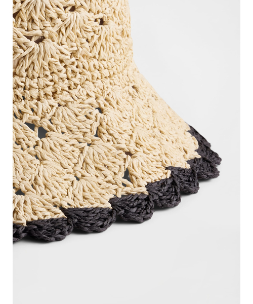 GAP（ギャップ）の「ストロー バケットハット（ハット・レディース・オフホワイト・S/M/M/L）」の4枚目の写真