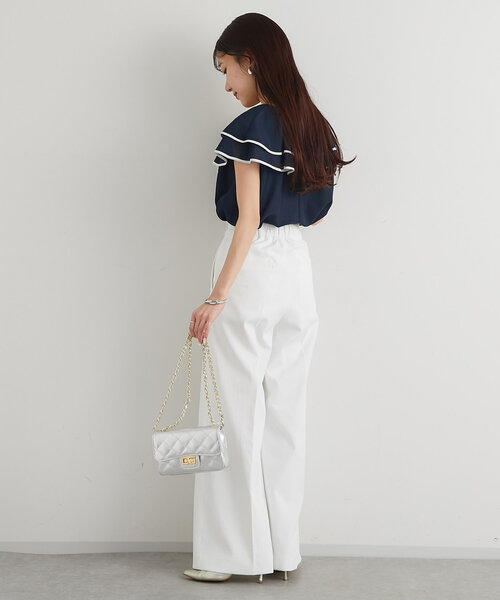 La boutique BonBon(ラブティックボンボン)の「【miki監修・4サイズ展開あり】ドライオックスマリンパンツ(その他パンツ・レディース・ネイビー/ホワイト/グレー・34/40/38/36)」の19枚目の写真