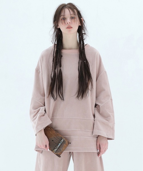 BEDSIDEDRAMA(ベットサイドドラマ)の「Pattern Switch Pullover(その他トップス・レディース・グレイッシュベージュ/チャコール/ピンク・1)」の11枚目の写真